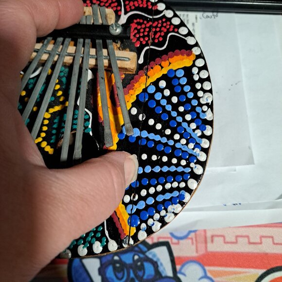 Kalimba musical instrument made from a coconut - Picture 2 of 3